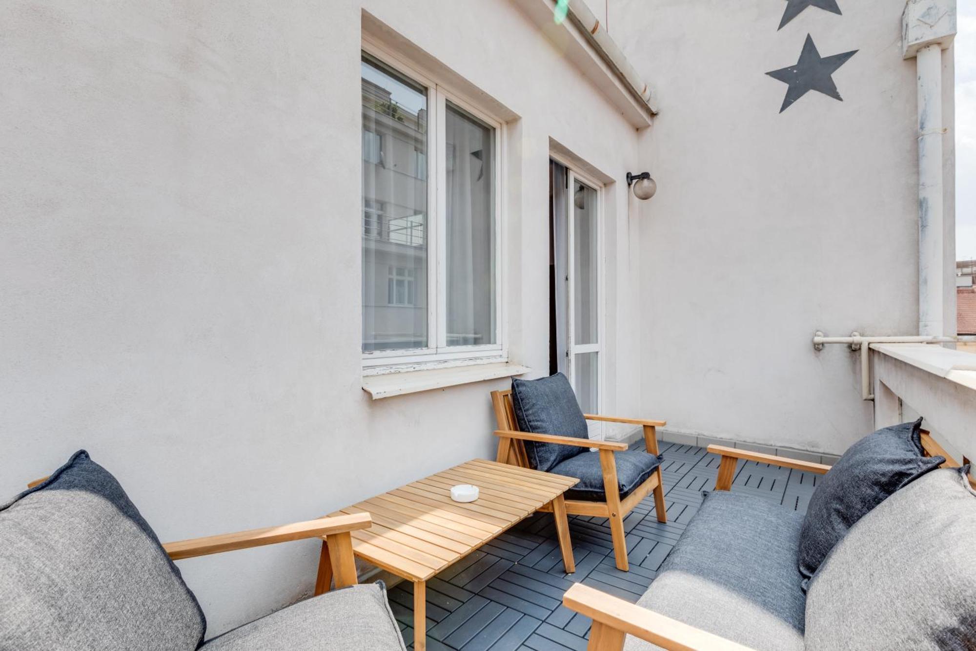 Firemannsrom med terrasse