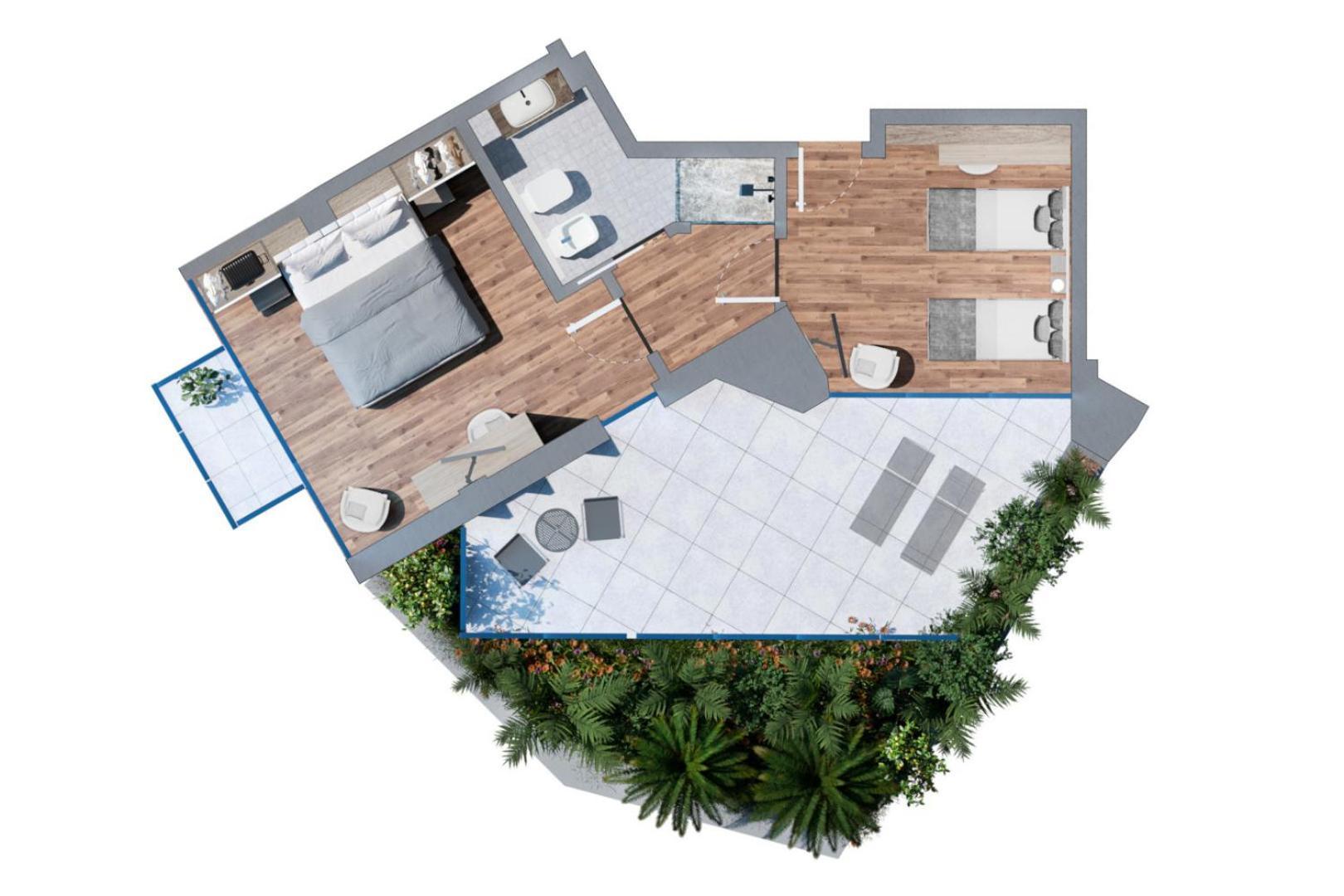 Familiesuite med terrasse