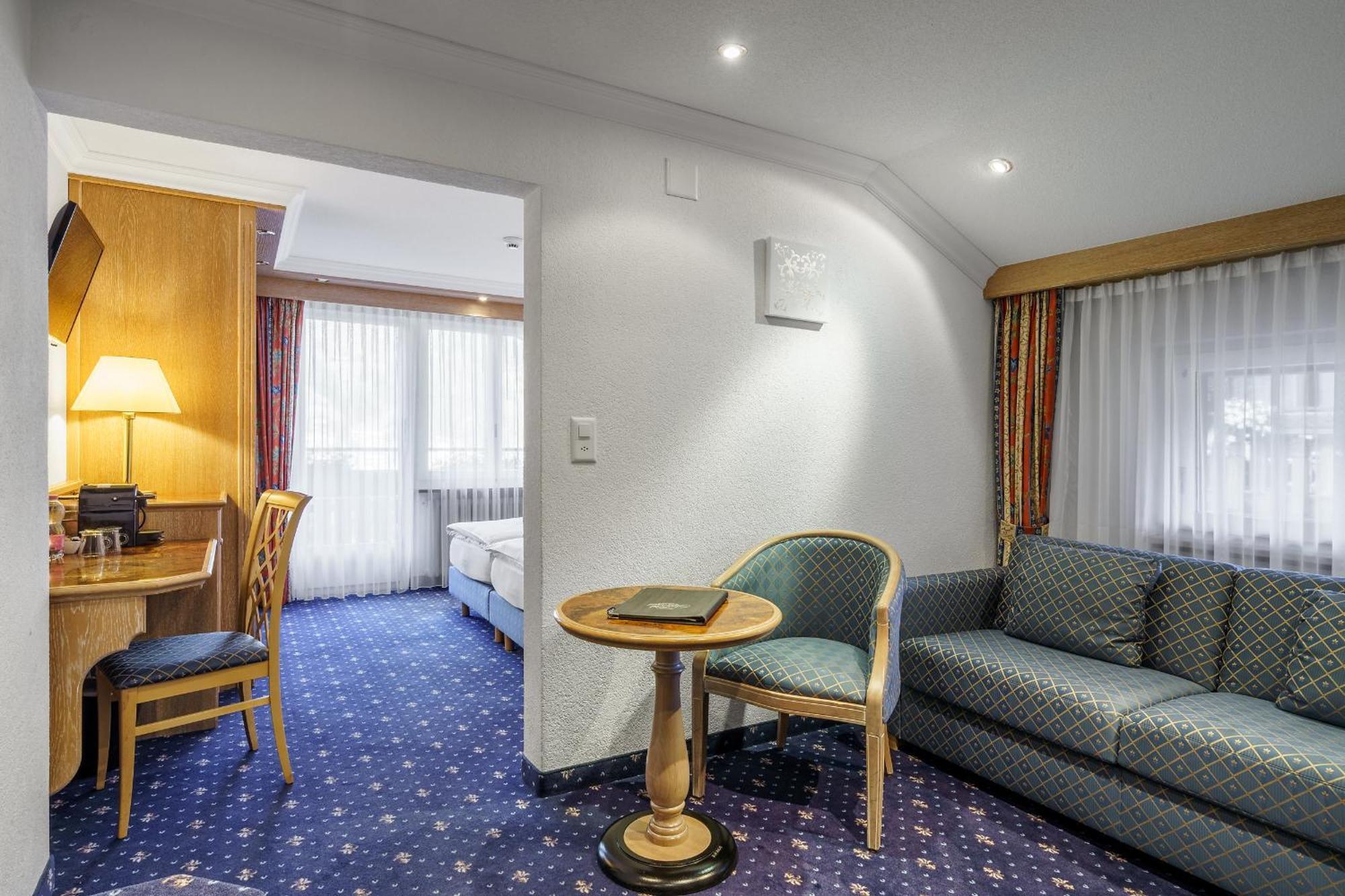Deluxe Double Room Matterhorn View Balcony or Ground Floor Terrace