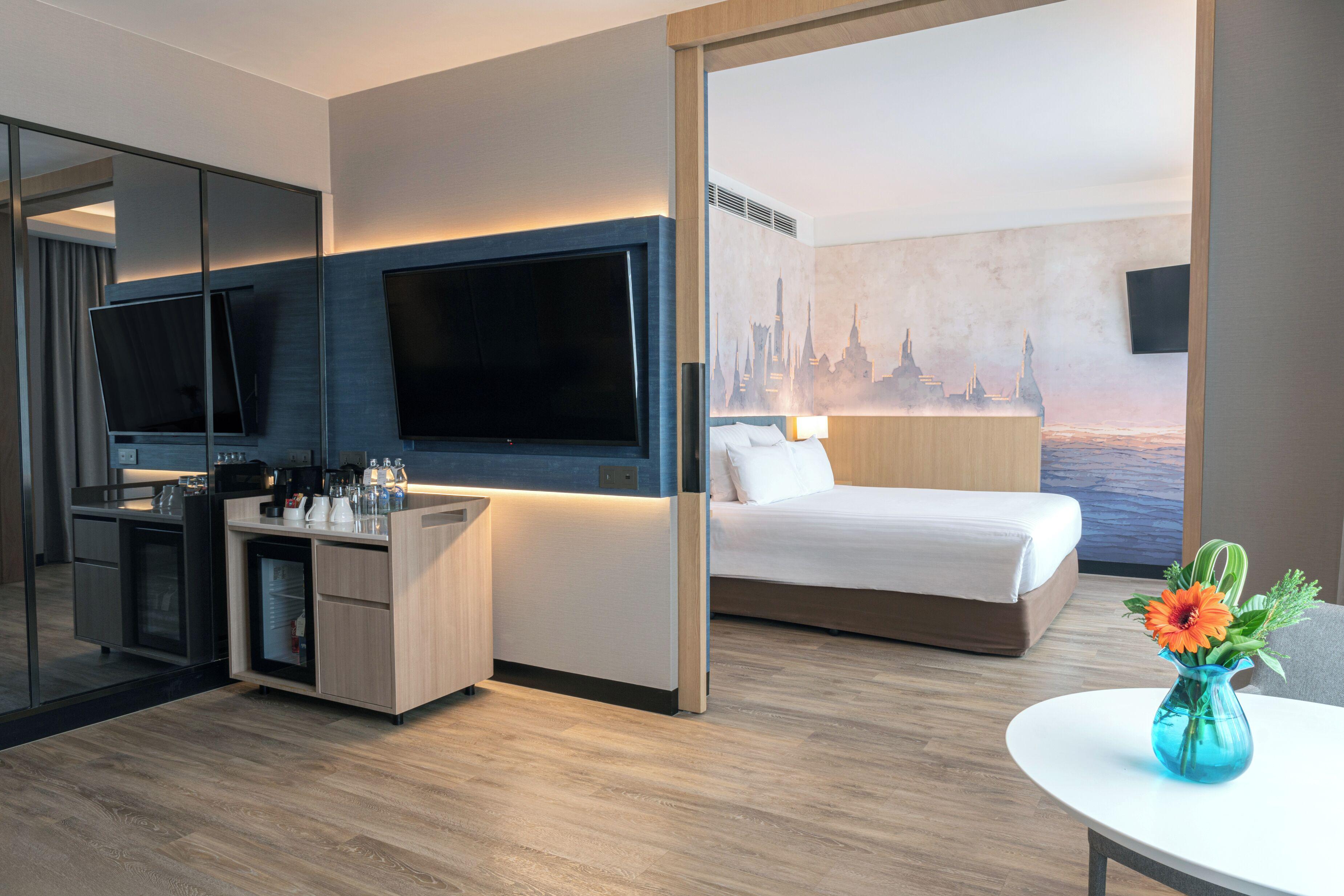 Juniorsvit med queen size-säng