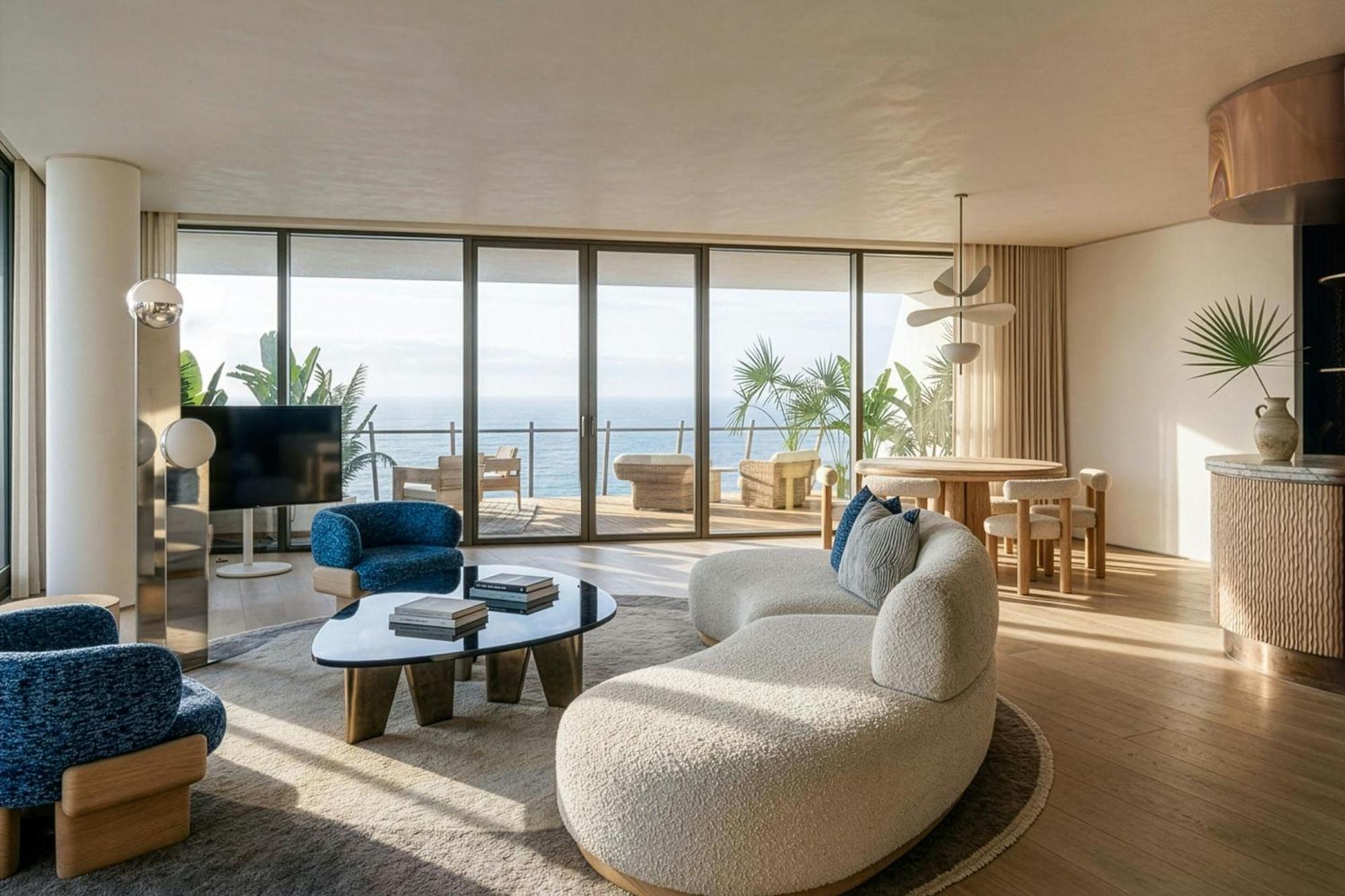 Three-Bedroom Penthouse Presidential Suite Seafront View Terrace