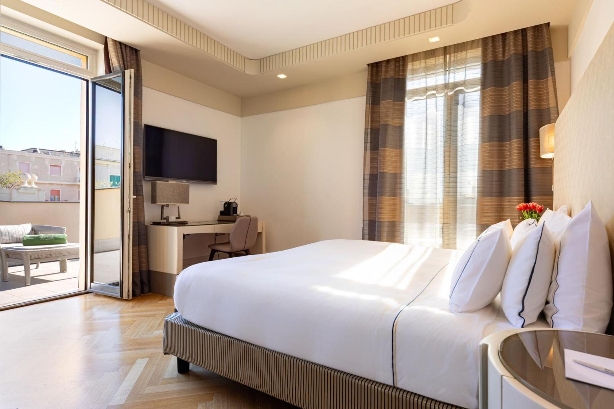 Juniorsuite med terrasse og tilgang til spa