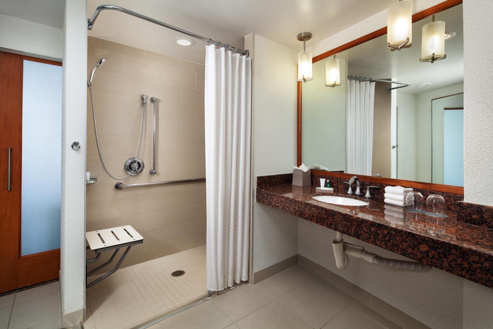 Accessible Rollin Shower Accessible Guest room 1 Queen Mobility Hearing Accessible w or Transfer Shower
