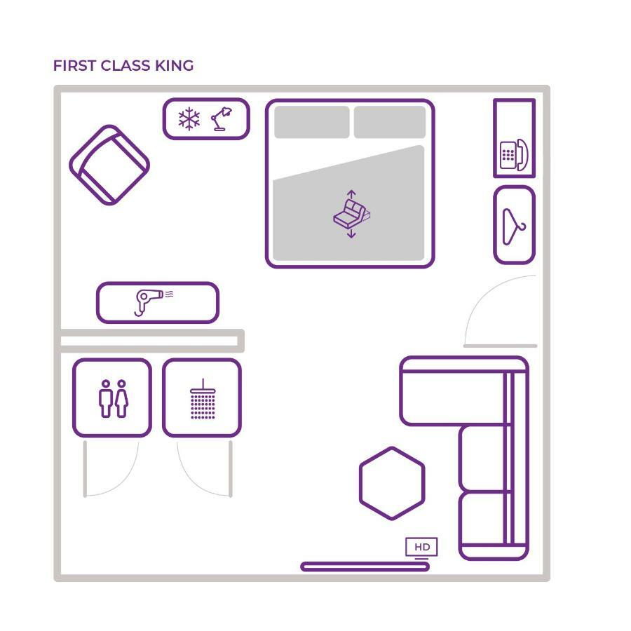 Rom First Class med king-size-seng